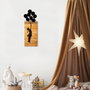Wallity Child And Balloons Escultura de pared en Negro
